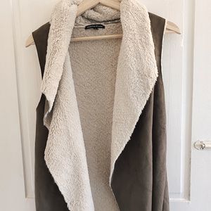 Faux fur vest
